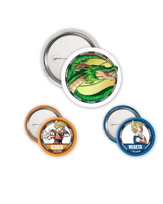 Badge AbyStyle - Dragon Ball - Goku, Vegeta, Shenron - Badge Pack 