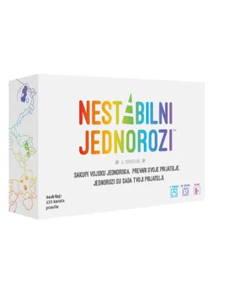 Društvena igra Nestabilni Jednorozi 