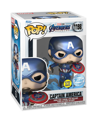 Bobble Figure Marvel - Avengers Endgame POP! - Captain America (with Hammer) - Glows in the Dark 