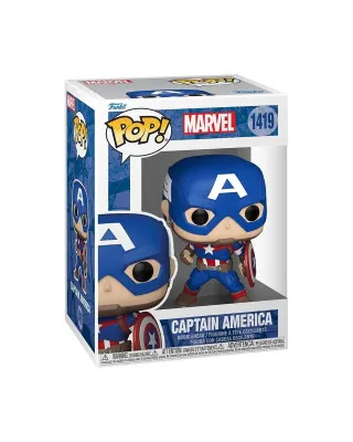 Bobble Figure Marvel - Captain America POP! - Captain America #1419 - New Classic 