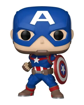 Bobble Figure Marvel - Captain America POP! - Captain America #1419 - New Classic 