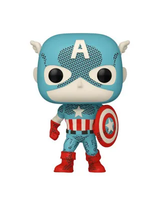 Bobble Figure Marvel - Captain America POP! - Captain America - Retro Reimagined 