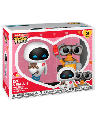 Bobble Figure Pocket - Wall-E POP! - Eve & Wall-E - 2-Pack Valentines 