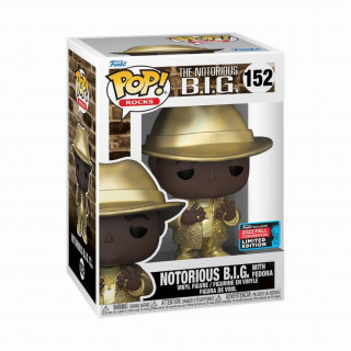 Bobble Figure Rocks POP! - The Notorious B.I.G. with Fedora (Gold) 
