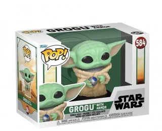 Bobble Figure Star Wars - The Book of Boba Fett POP! - Grogu with Armor 