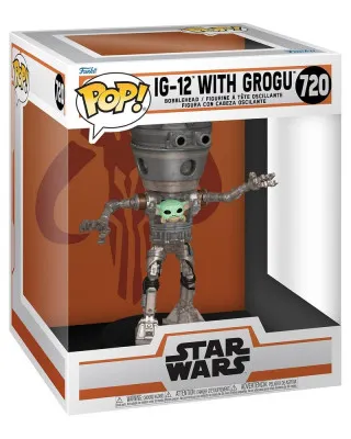 Bobble Figure Star Wars - The Mandalorian POP! - IG-12 with Grogu 