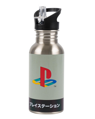 Boca Paladone Playstation Heritage - Metal Water Bottle with Straw 