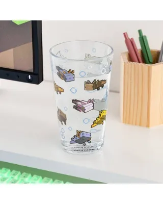 Čaša Paladone Minecraft - Axolotl Glass 