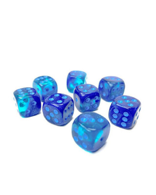 Kockice Chessex - Gemini - Luminary - Blue-Blue & Light Blue - Dice Block 12mm (36) 