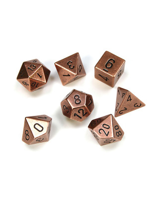 Kockice Chessex - Polyhedral - Solid Metal Copper (7) 