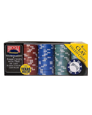 Čipovi za Poker Bicycle - Tournament Poker 8g Clay Chips 