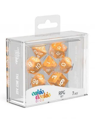 Kockice Oakie Doakie Dice RPG Set Marble - Orange (7) 