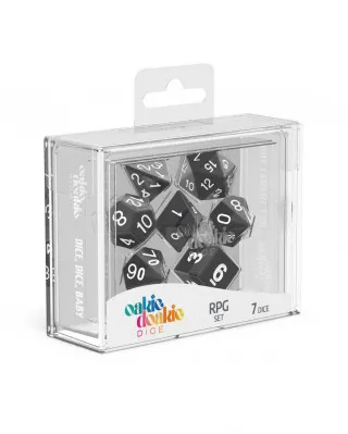 Kockice Oakie Doakie Dice RPG Set Solid - Black (7) 
