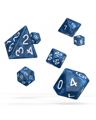 Kockice Oakie Doakie Dice RPG Set Marble - Blue (7) 