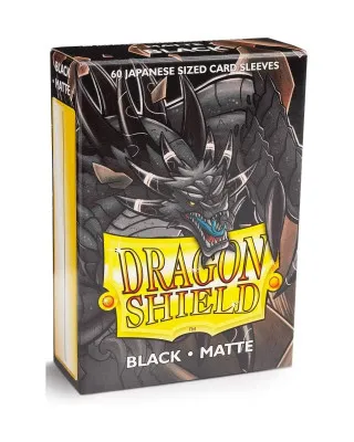 Dragon Shield 60 Japanise Size Sleeves - Black Matte 