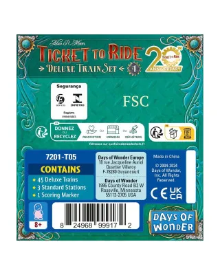 Društvena igra Ticket To Ride Europe - 20th Anniversary Deluxe Train Set - Green 