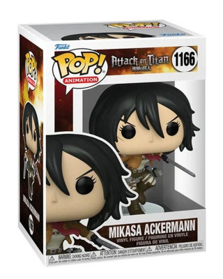 Bobble Figure Anime - Attack on Titan POP! - Mikasa Ackerman with Swords 