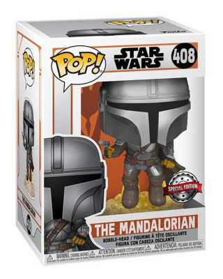 Bobble Figure Star Wars - The Mandalorian POP! - Mando Flying with Blaster 
