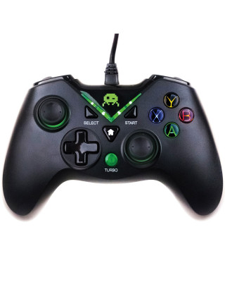 Gamepad Freaks And Geeks - Wired Controller - 3m Extra Long Cable - Black 