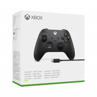 Gamepad Microsoft XBOX ONE Series X Wireless Controller + Cable - Carbon Black 