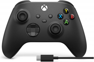 Gamepad Microsoft XBOX ONE Series X Wireless Controller + Cable - Carbon Black 