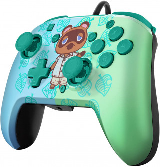 Gamepad PDP Faceoff Deluxe Controller + Audio - Animal Crossing 