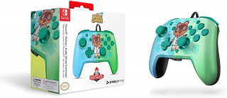 Gamepad PDP Faceoff Deluxe Controller + Audio - Animal Crossing 