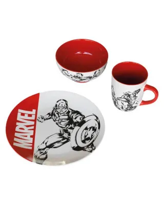 Gift Set - Marvel Logo - Šolja, Činija & Tanjir 