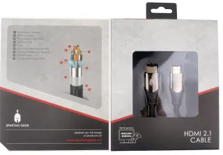 HDMI Cable Spartan Gear 2.1 8K 1.5m - Zinc Alloy with Gold Plated Plugs 