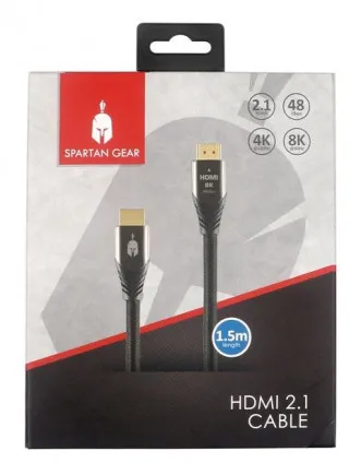 HDMI Cable Spartan Gear 2.1 8K 1.5m - Zinc Alloy with Gold Plated Plugs 