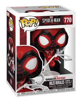 Bobble Figure Marvel - Spider-Man Miles Morales POP! - Miles Morales Crismon Cowl Suit 