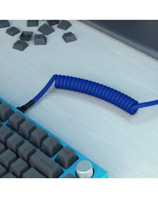 Kabl Glorious Coiled Cable USB-C - Cobalt Blue 