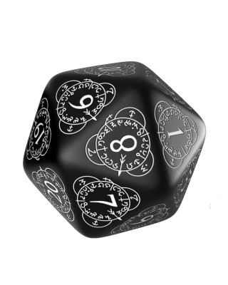 Kockica Q Workshop D20 Black & White Counter dice (1) 