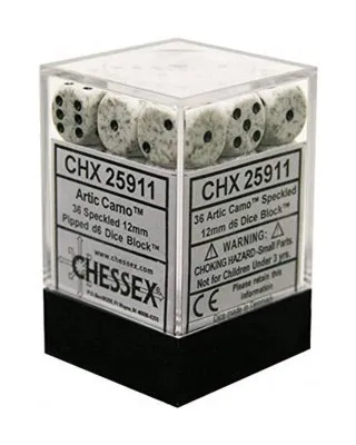 Kockice Chessex - Speckled - Arctic Camo - Dice Block (36) 12mm 