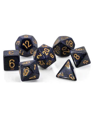 Kockice Chessex - Speckled - Golden Cobalt (7) 