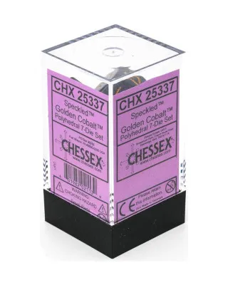 Kockice Chessex - Speckled - Golden Cobalt (7) 