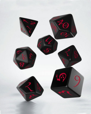 Kockice Q Workshop - Classic RPG Black & Red - Dice Set (7) 