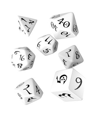 Kockice Q Workshop - Classic RPG White & Black - Dice Set (7) 