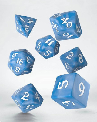 Kockice Q Workshop - Classic Runic Glacier & White - Dice Set (7) 