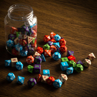 Kockice Q Workshop - Round Jar of Classic RPG - Dice Set (80) 