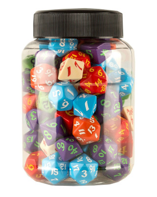 Kockice Q Workshop - Round Jar of Classic RPG - Dice Set (80) 