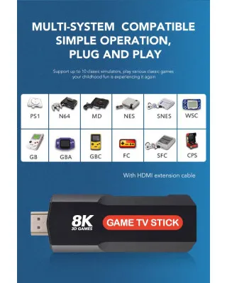 Konzola Nikeda Retro Q9 MAX TV Stick 
