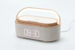 Lampa Moye Aurora - Lamp with Radio, Clock & Wi-Fi Charger 