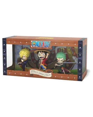 Mini Figure One Piece - Freeny's Hidden Dissectibles - Luffy, Zor, Sanji 