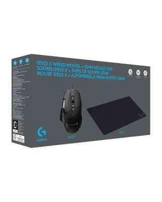 Miš Logitech G502 X - Black + Podloga Logitech G240 