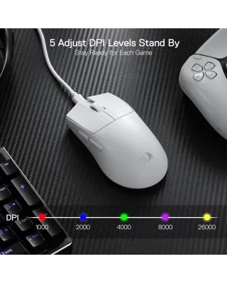 Miš ReDragon K1NG 1K White RGB 