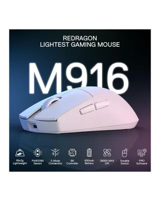 Miš Redragon K1ING M916 Pro Wireless White 