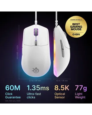 Miš SteelSeries RIVAL 3 V2 White 