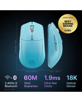 Miš SteelSeries RIVAL 3 Wireless V2 Aqua 
