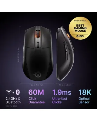 Miš SteelSeries RIVAL 3 Wireless v2 Black 